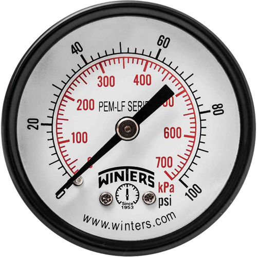 Economy Pressure Gauge, 2" , 0 - 100 psi, Back Mount, Analogue Moffatt Supply & Specialties