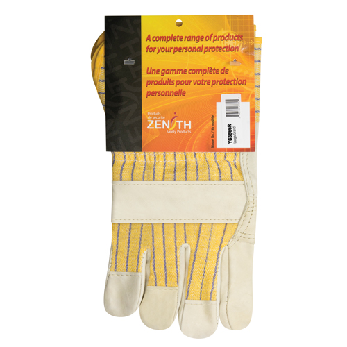 Fitters Patch Palm Gloves, Large, Grain Cowhide Palm, Cotton Inner Lining Moffatt Supply & Specialties