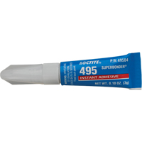 495 Super Bonder&reg; Instant Adhesive, Clear, Tube, 3 g Moffatt Supply & Specialties