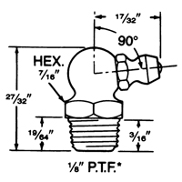Fitting, 1/8" Thread Moffatt Supply & Specialties