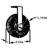 Brosses plates, rondes ou Roto Moffatt Supply & Specialties
