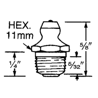 Fitting, 10 mm Thread Moffatt Supply & Specialties