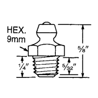 Fitting, 8 mm Thread Moffatt Supply & Specialties