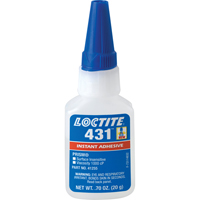 431 Surface Insensitive Instant Adhesive, Clear, Bottle, 20 g Moffatt Supply & Specialties