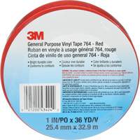 764 General-Purpose Vinyl Tape, 25.4 mm (1") W x 32.9 m (108') L, 5 mils, Red Moffatt Supply & Specialties
