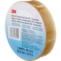764 General-Purpose Vinyl Tape, 25.4 mm (1") W x 32.9 m (108') L, 5 mils, Clear Moffatt Supply & Specialties