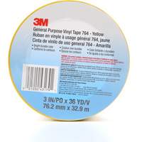 764 General-Purpose Vinyl Tape, 76 mm (3") W x 32.9 m (108') L, 5 mils, Yellow Moffatt Supply & Specialties