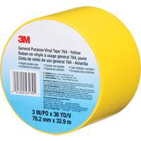 764 General-Purpose Vinyl Tape, 76 mm (3") W x 32.9 m (108') L, 5 mils, Yellow Moffatt Supply & Specialties