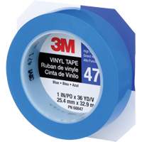 471 Vinyl Tape, 25.4 mm (1") W x 32.9 m (108') L, 5.3 mils, Blue Moffatt Supply & Specialties