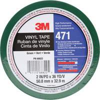 471 Vinyl Tape, 50.8 mm (2") W x 32.9 m (108') L, 5.2 mils, Green Moffatt Supply & Specialties