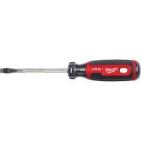 Slotted Screwdriver, 1/4" Tip, Round, 211 mm L, Cushion Grip Handle Moffatt Supply & Specialties