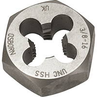 &eacute;crou-fili&egrave;re hexagonal, dia. 7/10", Filet de 1/4"-28, Acier rapide Moffatt Supply & Specialties