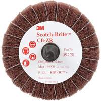 Scotch-Brite Combi-Wheel, 2-1/2" Dia., 120 Grit, Aluminum Oxide Moffatt Supply & Specialties