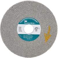 Meules d'&eacute;barbage EXL Scotch-Brite, 6" x 1", Arbre de 1", Oxyde d'aluminium Moffatt Supply & Specialties