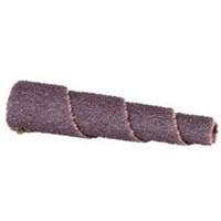 Cartouche de bande abrasive conique ALO, 100 Grain, 5/8" dia., Oxyde d'aluminium, 1-1/2" lo, 1/8" Dimension de l'arbre Moffatt Supply & Specialties