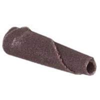 Cartouche de bande abrasive conique ALO, 100 Grain, 3/16" dia., Oxyde d'aluminium, 1" lo, 1/8" Dimension de l'arbre Moffatt Supply & Specialties