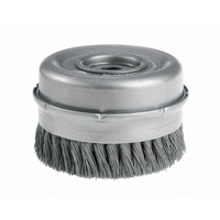 Knot Wire Cup Brushes with Bridle - Heavy-Duty, 4" Dia. x 5/8"-11 Arbor Moffatt Supply & Specialties