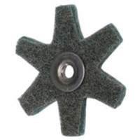 Disque abrasif en forme d'&eacute;toile pour pr&eacute;paration de surface Abrasotex , 2" dia., Grain Tr&egrave;s fin, Oxyde d'aluminium Moffatt Supply & Specialties