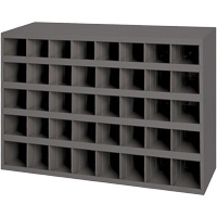 Steel Storage Bin Cabinet, 33-3/4" W x 8-1/2" D x 22-1/4" H, Grey Moffatt Supply & Specialties