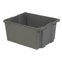 Contenants Stack-N-Nest Polylewton, 15,1" x 30,1" x 24", Gris Moffatt Supply & Specialties