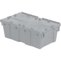 Flipak&reg; Polyethylene Plastic (PE) Distribution Containers, 19.7" x 11.8" x 7.3", Grey Moffatt Supply & Specialties