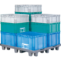 Syst&egrave;me de contenants d'exp&eacute;dition 4845 de StakPak Plus, 15" la x 24" p x 14,5" h, Bleu royal Moffatt Supply & Specialties