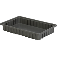 Contenants Divider Box, Poly&eacute;thyl&egrave;ne, 16,5" la x 10,9" p x 2,5" h, Gris Moffatt Supply & Specialties