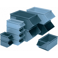 Steel Bin, 100 lbs. Cap., 4-1/2" W x 8" D x 4-1/2" H, Blue Moffatt Supply & Specialties