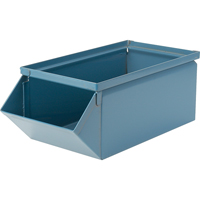 Steel Bin, 100 lbs. Cap., 4-1/2" W x 8" D x 4-1/2" H, Blue Moffatt Supply & Specialties