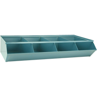 Sectional Bin Units, 100 lbs. Cap., 37" W x 18-3/4" D x 7-1/2" H, Blue Moffatt Supply & Specialties