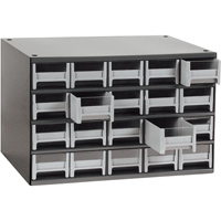 Modular Parts Cabinets, Steel, 20 Drawers, 17" x 10-9/16" x 2-1/16", Grey Moffatt Supply & Specialties