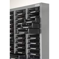 KPC-300 Parts Cabinet, Galvanized Steel, 60 Drawers, 21-3/10" x 10-2/5" x 36-9/10", Grey Moffatt Supply & Specialties