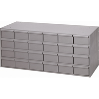 Casiers &agrave; tiroirs industriels, 24 tiroirs, 33-3/4" la x 11-5/8" p x 14-3/8" h, Gris Moffatt Supply & Specialties