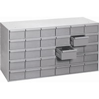 Casiers &agrave; tiroirs industriels, 30 tiroirs, 33-3/4" la x 11-3/4" p x 21-1/8" h, Gris Moffatt Supply & Specialties