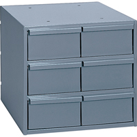 Casiers &agrave; tiroirs industriels, 6 tiroirs, 11-3/4" la x 11-5/8" p x 10-7/8" h, Gris Moffatt Supply & Specialties