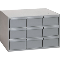 Casiers &agrave; tiroirs industriels, 9 tiroirs, 17-1/4" la x 11-5/8" p x 10-7/8" h, Gris Moffatt Supply & Specialties