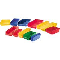 Shelf Bins, 11-1/8" W x 4" H x 11-5/8" D, Yellow, 30 lbs. Capacity Moffatt Supply & Specialties