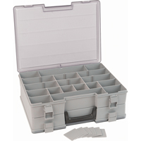 Compartment Case, Plastic, 48 Slots, 15-1/2" W x 11-3/4" D x 5" H, Grey Moffatt Supply & Specialties