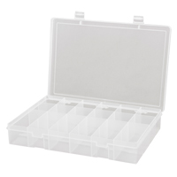 Compact Polypropylene Compartment Cases, 13-1/8" W x 9" D x 2-5/16" H, 18 Compartments Moffatt Supply & Specialties