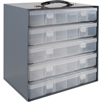 Compartment Box Cabinets, Steel, 5 Slots, 11-1/4" W x 6-3/4" D x 10-3/4" H, Grey Moffatt Supply & Specialties