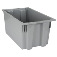 Contenants Stack & Nest, 9" x 18" x 11", Gris Moffatt Supply & Specialties