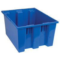 Contenants Stack & Nest, 10" x 19,5" x 15,5", Bleu Moffatt Supply & Specialties