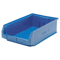 Giant Stacking Containers, 12.375" W x 19.75" D x 5.875" H, Blue Moffatt Supply & Specialties