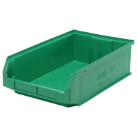 Giant Stacking Containers, 12.375" W x 19.75" D x 5.875" H, Green Moffatt Supply & Specialties