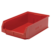 Giant Stacking Containers, 12.375" W x 19.75" D x 5.875" H, Red Moffatt Supply & Specialties