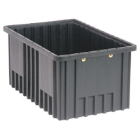 Bacs divisibles conducteurs, Polypropyl&egrave;ne, 10-7/8" la x 16-1/2" p x 8" h, Noir Moffatt Supply & Specialties