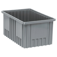 Contenants Divider Box, Plastique, 16,5" la x 10,9" p x 8" h, Gris Moffatt Supply & Specialties