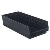 Bac pour &eacute;tag&egrave;re &eacute;conomique, 8-3/8" la, 4" h x 17-7/8" p, Noir Moffatt Supply & Specialties