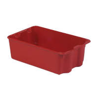Contenants Stack-N-Nest Polylewton, 7,9" x 24" x 14,1", Rouge Moffatt Supply & Specialties