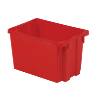 Contenants Stack-N-Nest Polylewton, 12,1" x 19,4" x 12,9", Rouge Moffatt Supply & Specialties